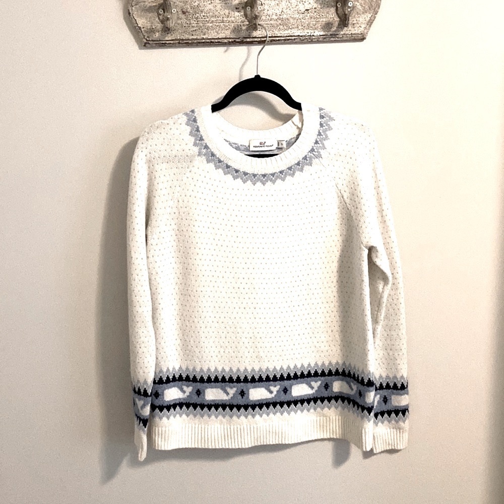 Vineyard Vines Sweater with Whale Logo Trim
